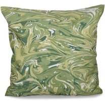 Simply Daisy 16" x 16" Melange Polyester Indoor/Outdoor Pillow, Green (1 count)
