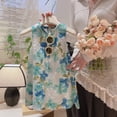 thumbnail image 2 of XXWXYD Baby Girl Dress Toddler Sleeveless Summer Dresses Abstract Watercolor Paint Print Casual Par𝗍y Dress 𝖥loral Sundress Kids Clothing Play Dress Aesthetic Outfit, 2 of 9