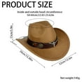 thumbnail image 5 of Hauaitttt Western Style Cowboy Hat with Cow Head Decoration Outdoor Outing Casual Style Sun Hat Oversized Hats for Men Cow Girl Hat for Women Pale Hat Hats for Boys Girls Cowboy Hat Toddler Foldable, 5 of 5