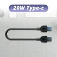 thumbnail image 2 of Portable USB C to USB C Cable 60W Fast Charging Cord with Lanyard for Phone 15 S24 Note 20 Tablets Silicone Coating, 2 of 9