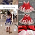 thumbnail image 4 of Baby Girls Flower Pageant Lace Dress Wedding Bowknot Gown with Headwear 0-6T, 4 of 7