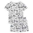 thumbnail image 4 of WIBACKER 2-9T Funny DIY Painted Pajamas for Boys Excavator Summer Short Sleeve PJ Set You Can Color With Markers, 4 of 16