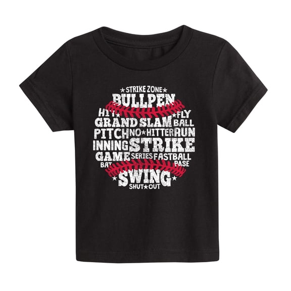 Instant Message - Baseball Phrases - Youth Boys Short Sleeve Graphic T-Shirt