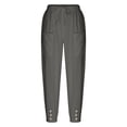 thumbnail image 2 of Keeccty Women Thin Trousers Casual Full Length Loose Linen Pants, 2 of 4