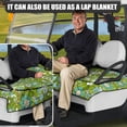 thumbnail image 5 of Whosucclay Pop Art Floral Cover Towel Blanket, Comfort 4-Pocket Storage Blanket for 2 Person Seats Easy to Install Golf Cart Seat Towel Blanket, 52.36 x 32.28 inch, 5 of 7