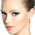 thumbnail image 3 of Galaxy Gold 14k Yellow Gold Round Natural Citrine Dangle Earrings, 3 of 3