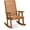 Teak, variant on Matladin Wooden Rocking Chair with High Backrest, 600 lbs Heavy Duty, Solid Fir Wood, Patio Rockers for Indoor and Outdoor, Garden, Yard