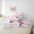 thumbnail image 4 of Erosebridal Chic Butterfly Bedding Sets Full Size, Inspirational Words Comforter Sets with Sheets, Pastel Pink Decor, Reversible, 4 of 5