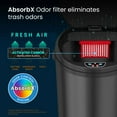 thumbnail image 4 of iTouchless 8 Gallon Round Deodorizer Matte Black Stainless Steel Sensor Trash Can, 4 of 6