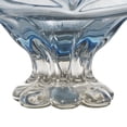 thumbnail image 5 of DecMode 11" Round Ombre Heart Blue Glass Decorative Bowl with Folded Curve Opening and Scalloped Base, 5 of 10