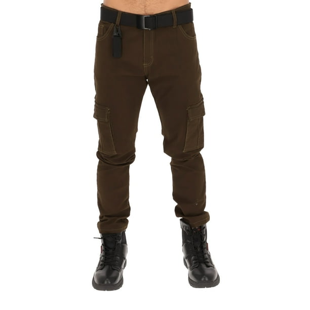 Pantalón Táctico Militar Skinny para Hombre de Gabardina con Bolsas Cargo: Estilo Commando, Resistencia y Funcionalidad en un Diseño Ajustado y Moderno Talla 34