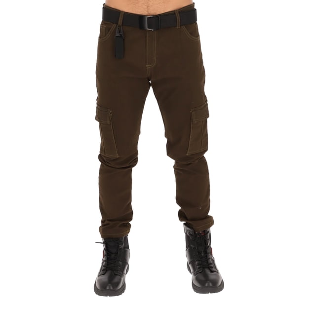 Pantalón Táctico Militar Skinny para Hombre de Gabardina con Bolsas Cargo: Estilo Commando, Resistencia y Funcionalidad en un Diseño Ajustado y Moderno Talla 38
