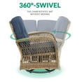 thumbnail image 2 of VIVIJASON 7-Piece Outdoor Patio Wicker Conversation Sets, All Weather Outdoor Rattan Furniture Set Includes Glider Loveseat, 2 Glider Rocker Chairs, 2 Swivel-Gliders Chairs, 2 Coffee Table, Navy Blue, 2 of 8