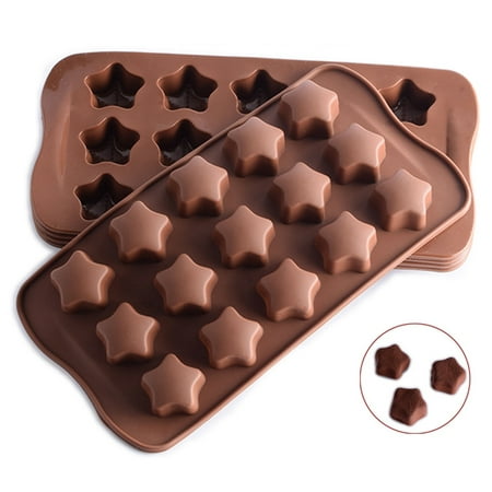 

SPRING PARK 12/15 Cavity Candy Mold Trays Silicone Baking Pan - Food Grade & BPA Free - Not Sticky Cake Decoration Mould For Mousse Chocolate Brownie Jelly Ice Cream Chiffon Cheesecake Fondant