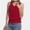 Red, variant on Women's Casual Banded Bottom Cami Shirt V Neck Sleeveless Loose Summer Tank Top Camisole