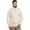 Natural, variant on Men's Merino Wool Zip Neck Fisherman Sweater