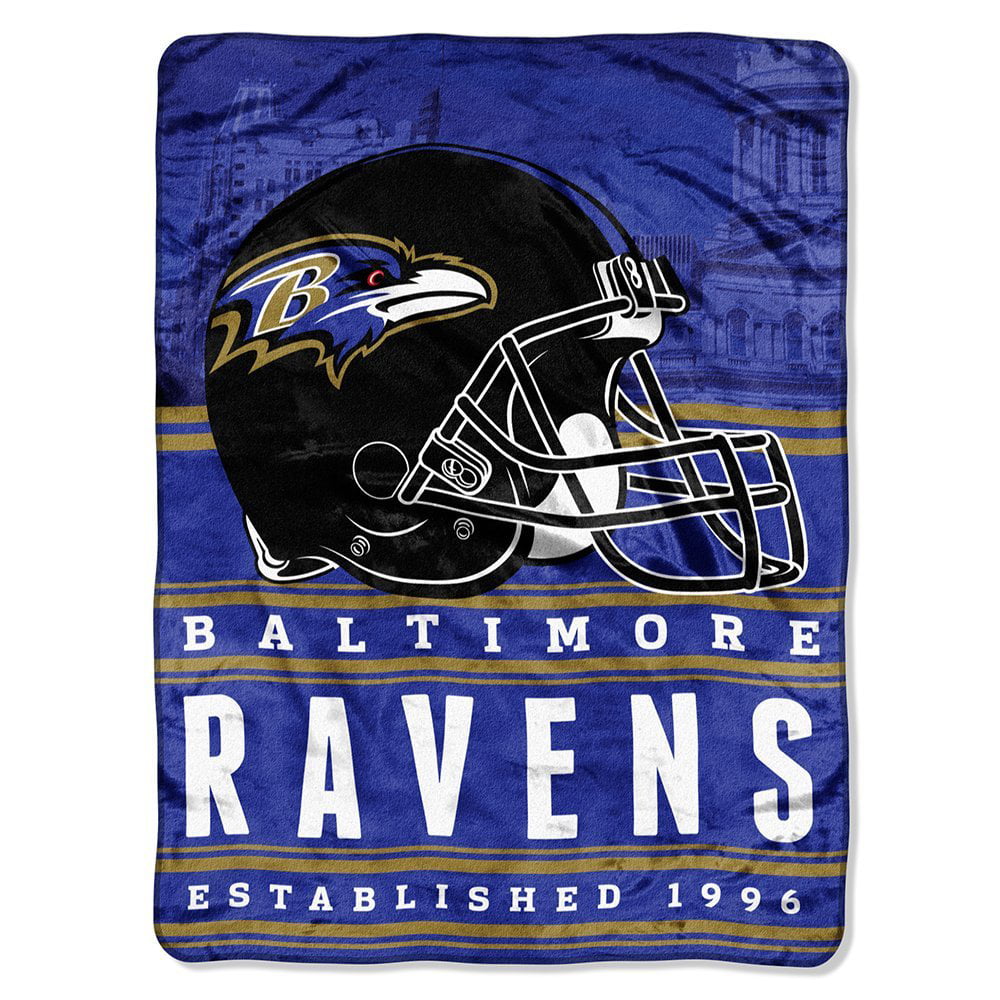 Fleece Throw Blanket Baltimore Ravens Football Established 1996