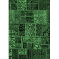 thumbnail image 1 of Ahgly Company Indoor Rectangle Oriental Emerald Green Modern Area Rugs, 8' x 10', 1 of 4