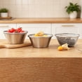 thumbnail image 6 of Strainer Set 304 Stainless Steel Colander Mixing Bowl – 2-Piece Small Bowl & Strainer for Berries, 6 of 9
