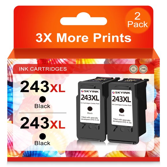 Cartucho de tinta Skyink 243XL negro compatible, paquete de 2
