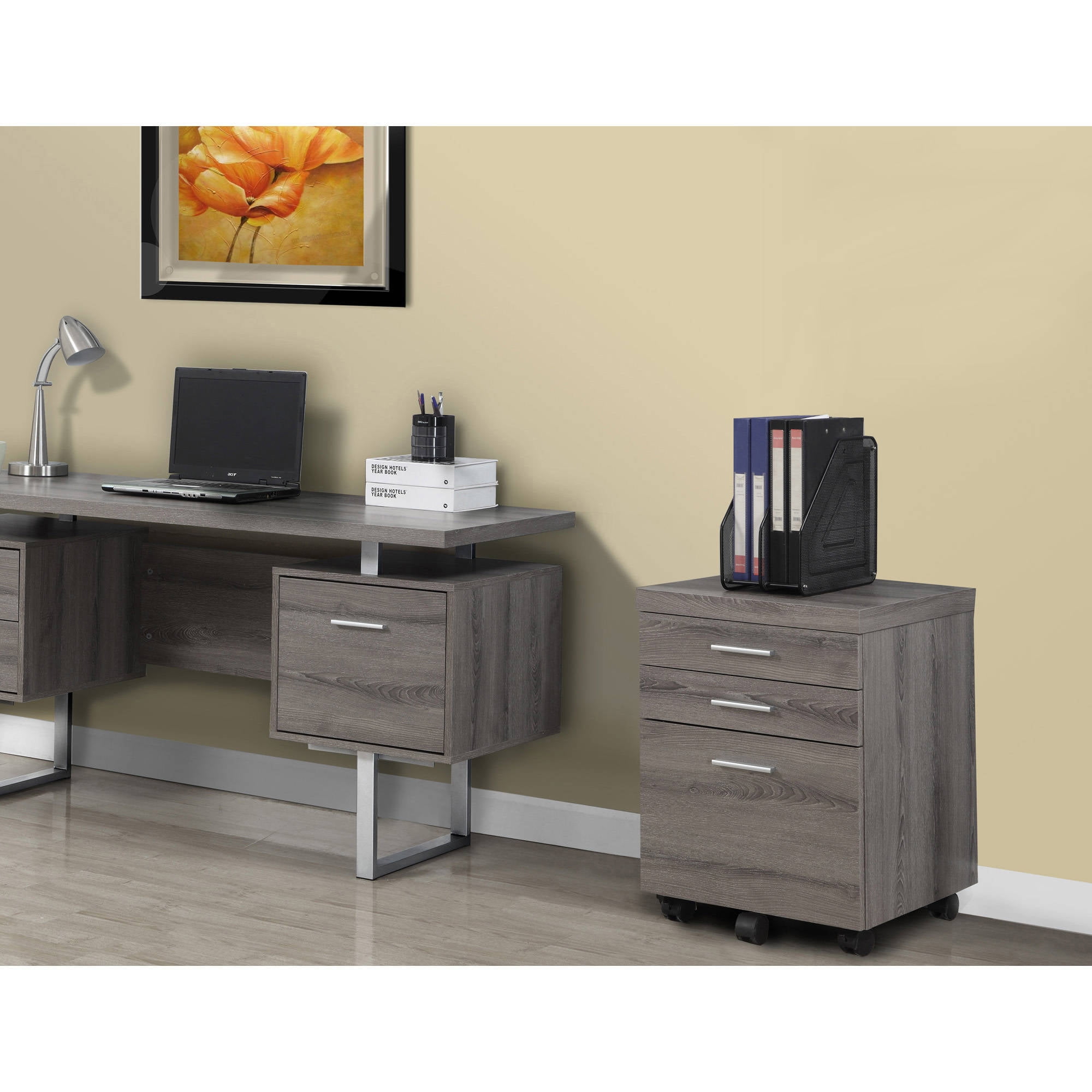 Monarch Filing Cabinet 3 Drawer White On Castors