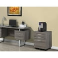 thumbnail image 2 of Monarch Specialties Filing Cabinet 3 Drawer, Dark Taupe On Castors, 2 of 4