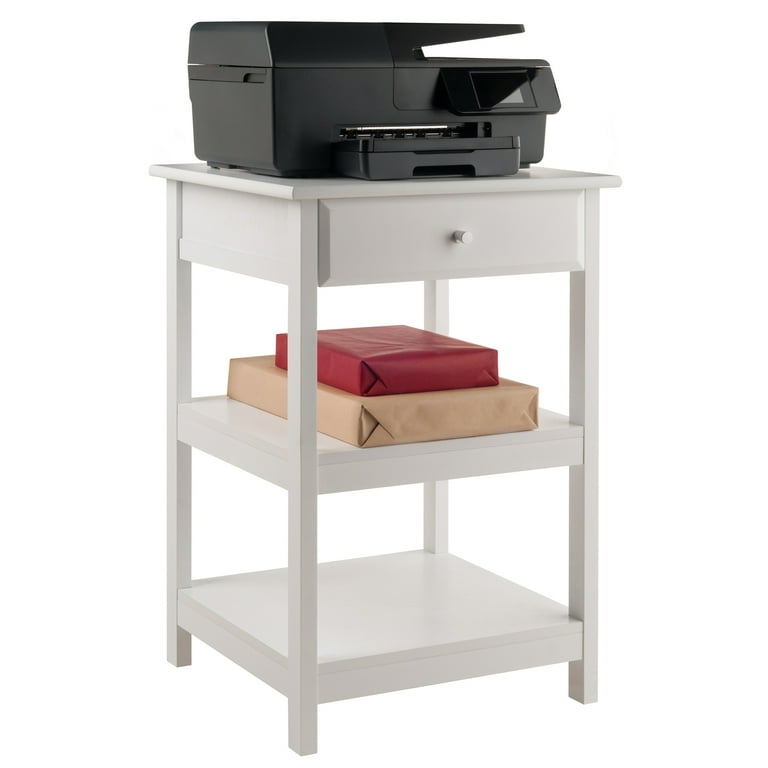 Winsome Wood Delta Home Office Printer Stand White Finish