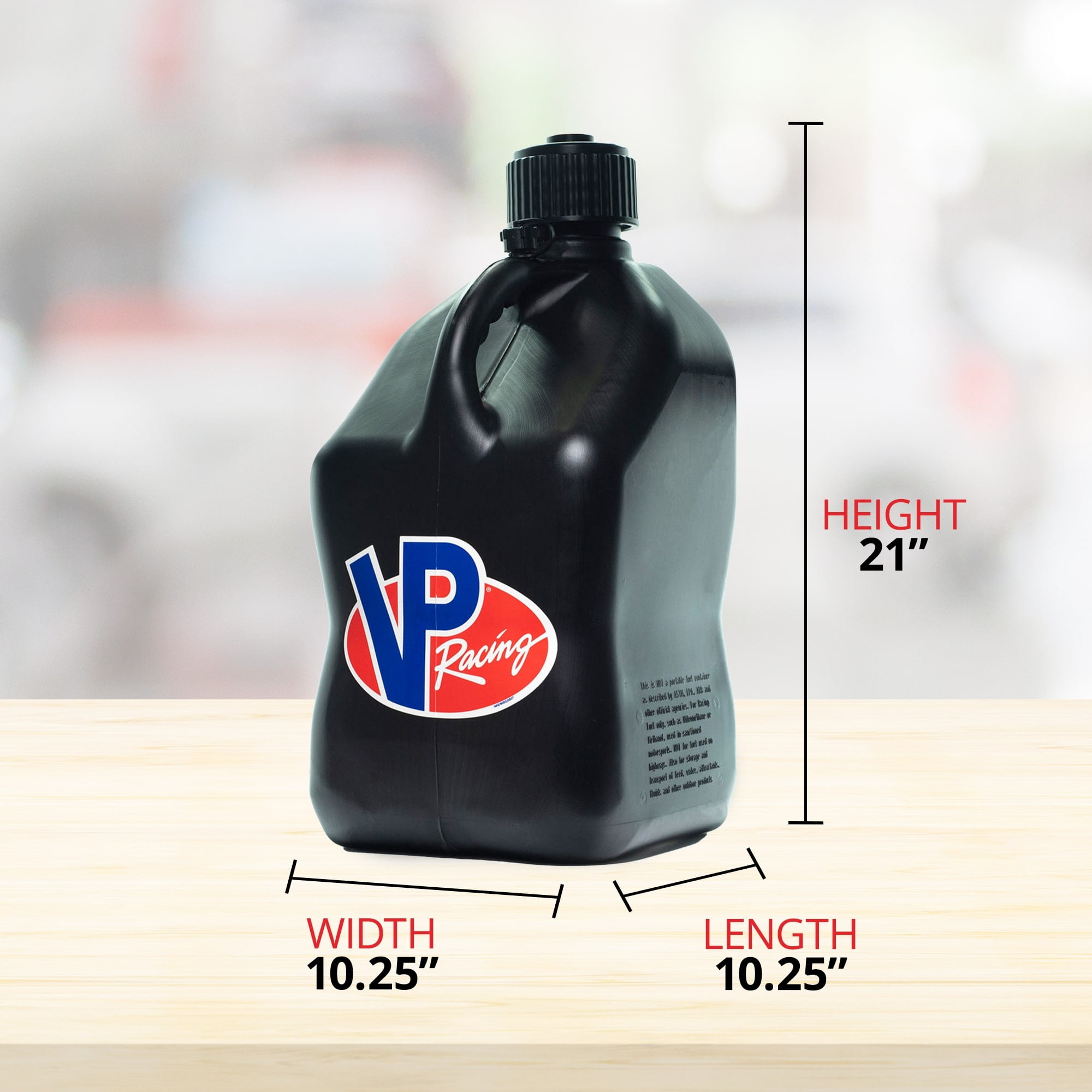VP Racing 3582 5.5 Gal Motorsport Racing Fuel Utility Container Jug, Black