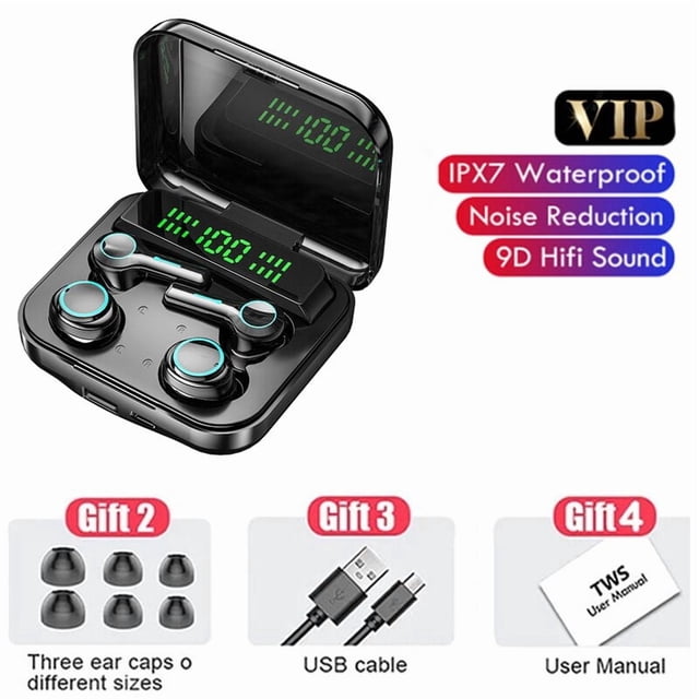 Auriculares Bluetooth Roku M21 TWS con micrófono 9D Sound