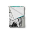 thumbnail image 2 of Pug Soft Flannel Fleece Throw Blanket, Hand Drawn Head of a Dog Blue Splashed Backdrop 2 Different Halves of a Whole, Cozy Plush for Indoor and Outdoor Use, 70" x 90", Blue Black White, by Ambesonne, 2 of 6