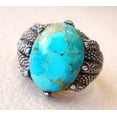 thumbnail image 4 of Arizona Turquoise Ring, Silver Jewelry, 925 Silver Ring, Father's Day, Eagle Claw, Natural Turquoise, December Birthstone Ring, Heavy Mens Ring, Spiritual Healing Gemstone, Christmas, Tiny Mens Ring, 4 of 6