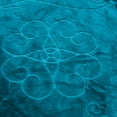 thumbnail image 3 of NC Plush Fleece Blanket For Bed,Lightweight Soft Embossed Teal Floral Blanket,Queen 75"x91", 3 of 6