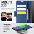 thumbnail image 3 of Decase Premium Magnetic Flip Wallet Case with RFID Blocking+Card Slots Durable TPU Shell Kickstand Phone Cover,Luxury PU Leather & TPU Material Shockproof Case for Samsung Galaxy S24 FE,Blue, 3 of 11