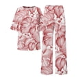 thumbnail image 4 of Summer Outfits For Women 2 Cotton Linen Set Oversized T Shirts Straight Leg Pant Plus Size Tracksuit, 4 of 5