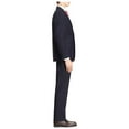 thumbnail image 3 of LN LUCIANO NATAZZI Men's Modern Fit Suit Two Button Blazer Pinstripe 2 Piece Navy Stripe, 3 of 5