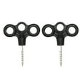 thumbnail image 2 of Meileang 2 Pcs Ancrages au Sol à Trois Illets en Acier Inoxydable Robuste pour Camping Randonnée Tentes Trampoline Boucle de Fixation Coupe-Vent Clous de Terre, 2 of 8