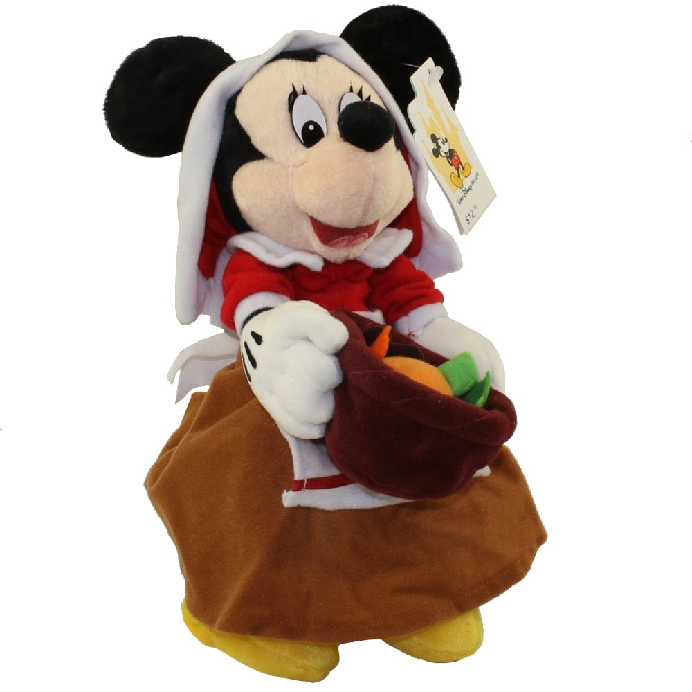 Disney Store Pilgrim Pooh or Disney World Scarecrow Mickey Bean Bag Plush U-Pick 