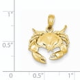 thumbnail image 4 of 14k Yellow Gold Polished Open-Backed Crab Pendant Charm, 4 of 5