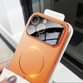 thumbnail image 2 of TECH CIRCLE for iPhone 12 Pro Max Hard PC Magnetic Case Plating Shockproof Compatible with Mag Safe Full Camera Lens Cover Military-Grade Anti-Scratch Protection Phone Back Cover,Orange, 2 of 11