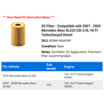 thumbnail image 2 of Oil Filter - Compatible with 2007 - 2009 Mercedes-Benz GL320 CDI 3.0L V6 FI Turbocharged Diesel 2008, 2 of 2
