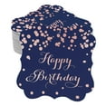 thumbnail image 1 of Inkdotpot Pack Of 100 Real Rose Gold Foil Bracket Shape Paper Tags Happy Birthday Favor Hang Tags, 1 of 1