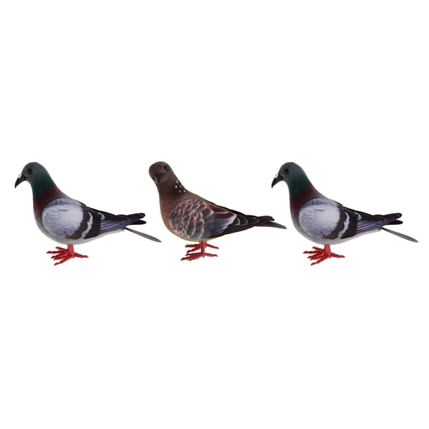 Adorno Decorativo de Aves 3x de Espuma Artificial Multicolores Sunnimix Pájaros Artesanales Emplumados