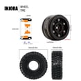 thumbnail image 4 of Juego de neumáticos, 4 piezas, 1.0 Brass Beadlock para coche RC 1/18 TRX4M 1/24, 4 of 6