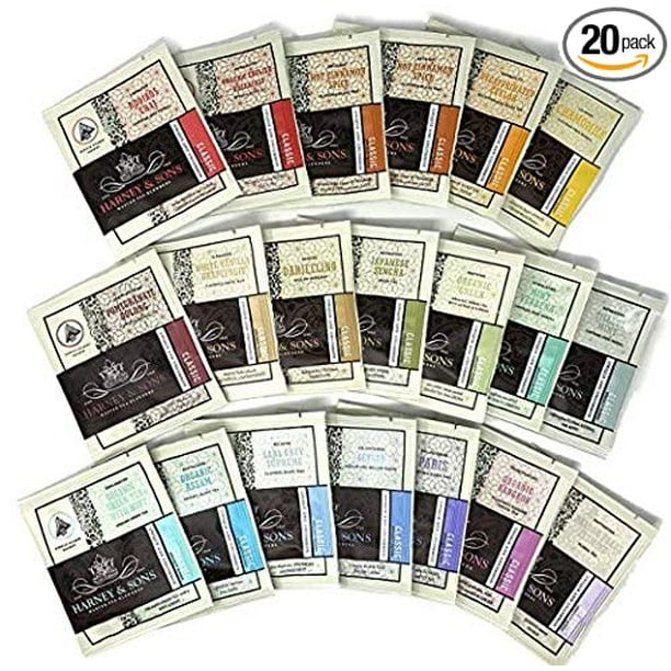 Harney & Sons Tea Gift Box Assorted Classic Tea Sachet Sampler 20 Count
