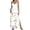 White, variant on Women's Maxi Dress Sleeveless Carnival Holiday Outfits Printed V-Neck Spaghetti Strap Cami Long Dress with Slit (XL, Pink)