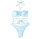 thumbnail image 1 of Traje de baño de dos piezas para mujer Traje de baño bikini con estampado de rayas, 1 of 5