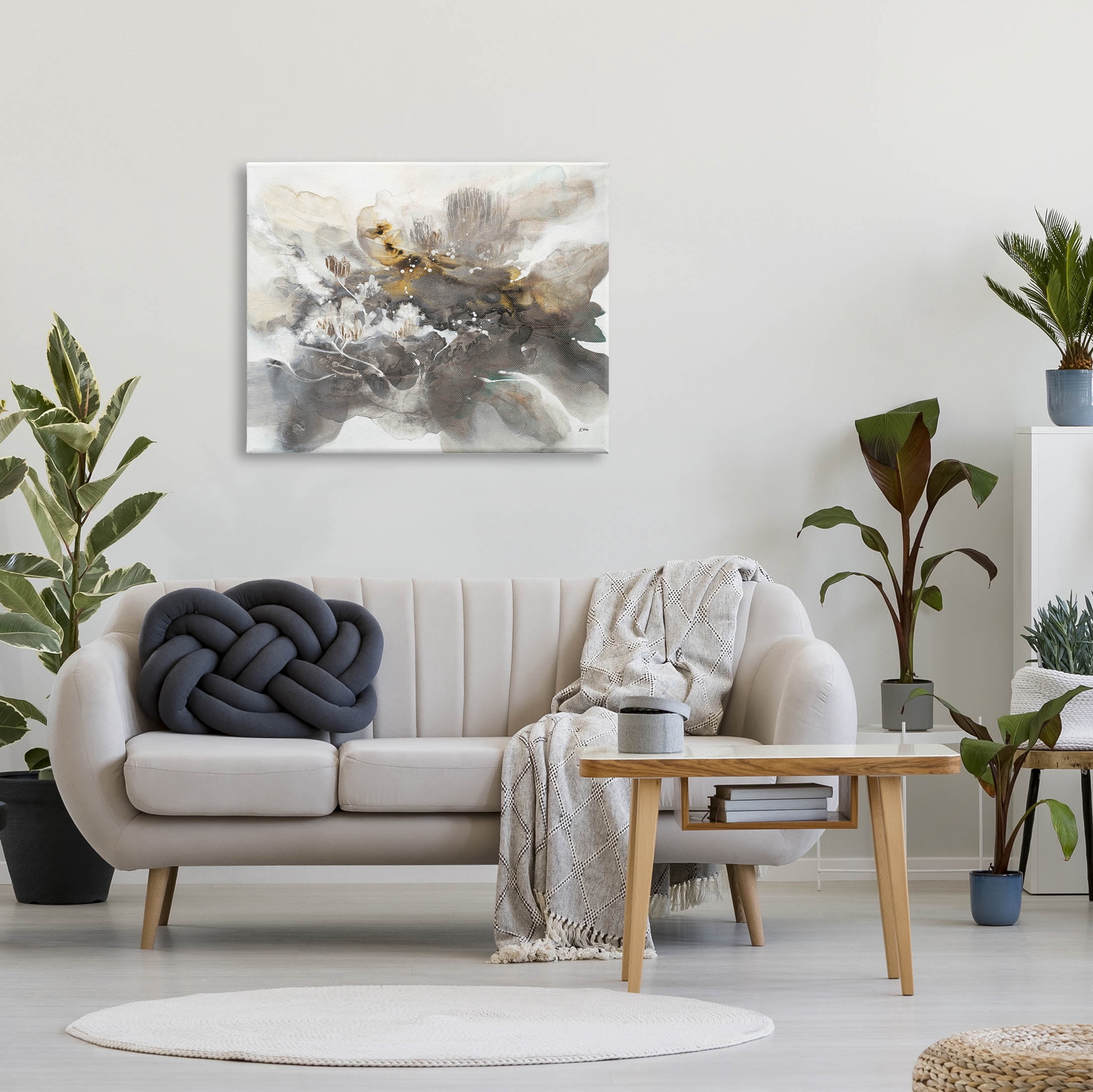 Stupell Industries Abstract Collage Botanical Detail Painting Gallery Wrapped Canvas Print Wall Art, Design by K. Nari