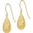 thumbnail image 2 of 14K Yellow Gold Puff Teardrop Earrings (27 X 8) Made In Indonesia tl501, 2 of 5