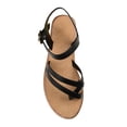 thumbnail image 4 of Women's Journee Collection Vasek Flat Thong Sandal Black Faux Leather 7 M, 4 of 7