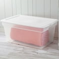 thumbnail image 4 of Sterilite 85 L Storage Box, Clear Plastic Storage Bin with Snap-on Lid, White, 4 of 7